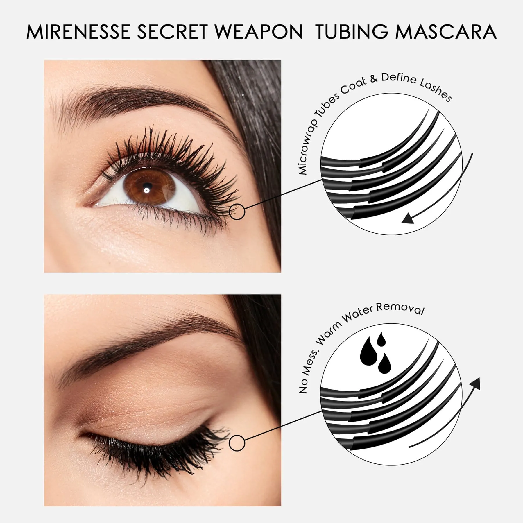 All Black Full Size  Secret Weapon 24hr Original Magic Tubing Mascara Trio