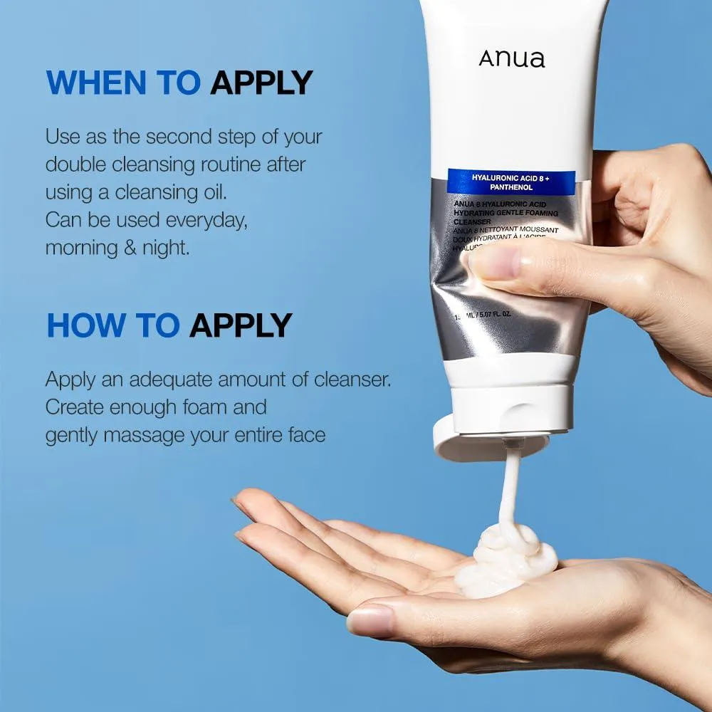 Anua - 8 Hyaluronic Acid Hydrating Gentle Foaming Cleanser - 150ML