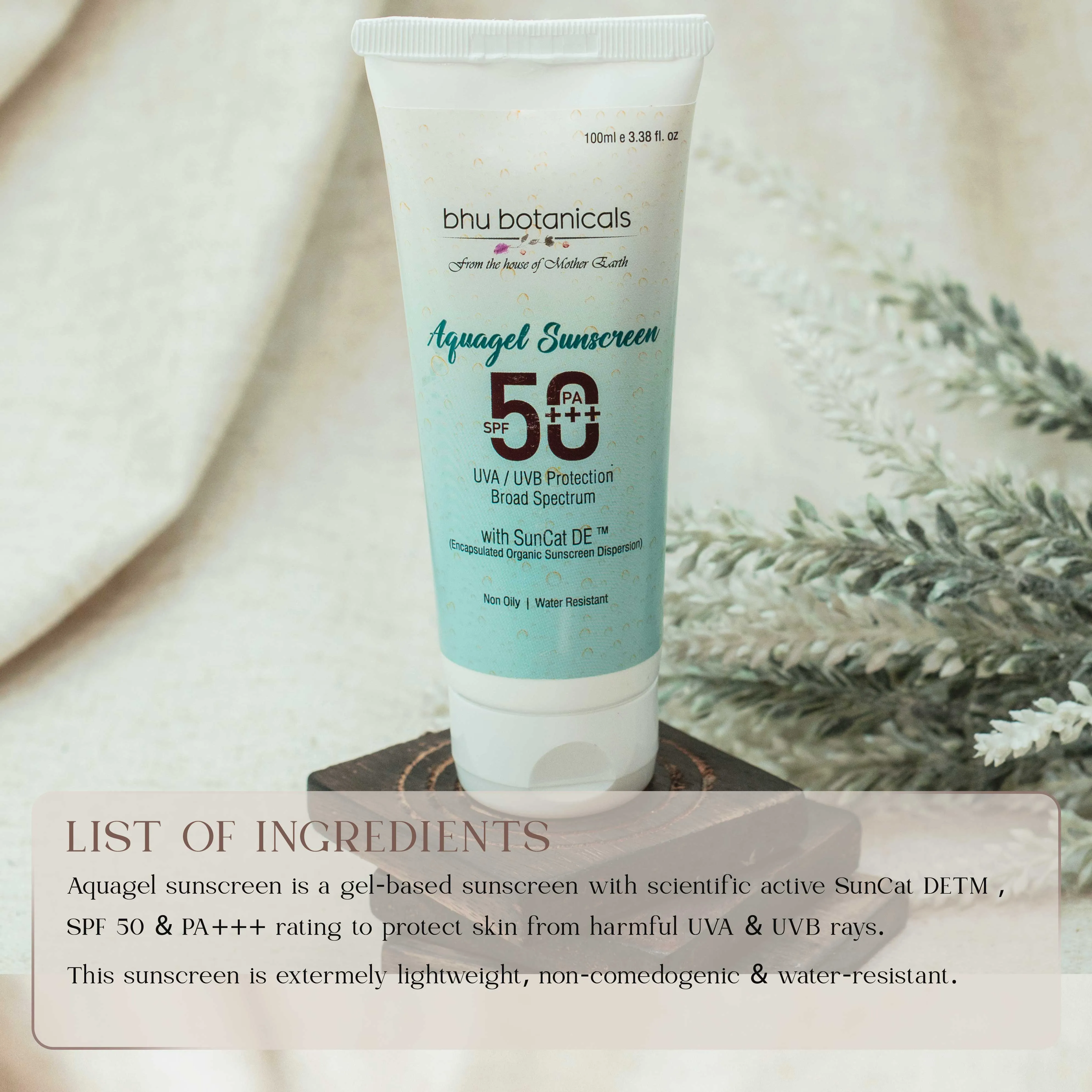 Aquagel Sunscreen SPF-50 PA    (Broad Spectrum Protection UVA/UVB) 100ml