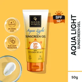 AquaLight Sunscreen SPF 50  (50g) with Vitamin E and Vitamin B3 - Niacinamide