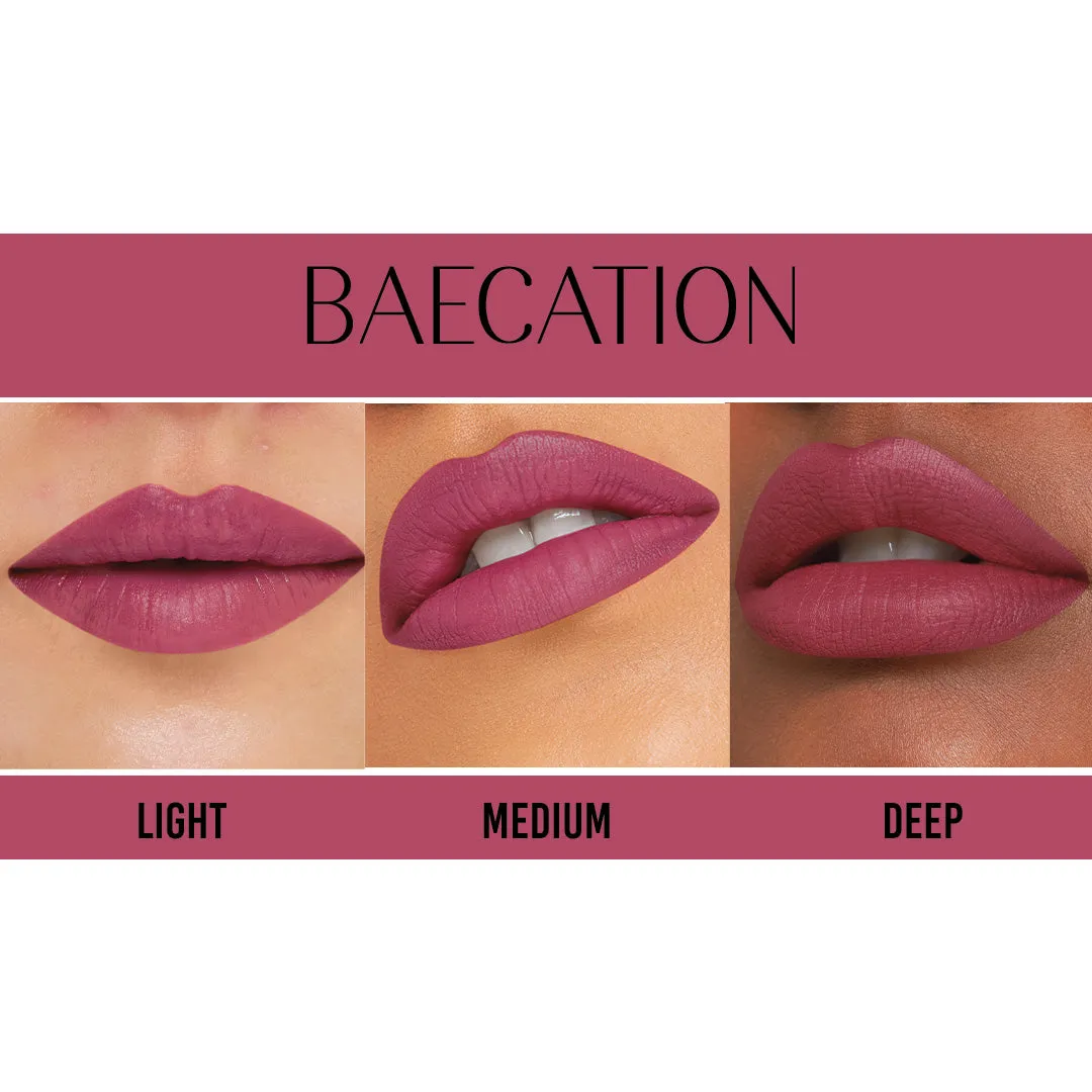 Baecation- Passport to Plump Lip Volumizing Matte Crayon  (Berry) Transfer-proof