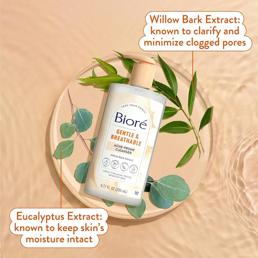 BIORE Gentle & Breathable Acne Face Wash غسول البشرة الحساسة من بيور
