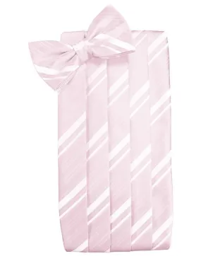 Blush Striped Satin Cummerbund