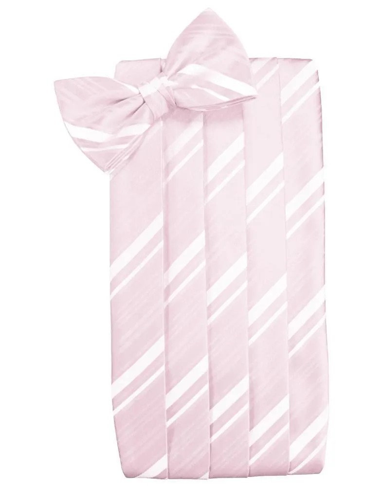 Blush Striped Satin Cummerbund