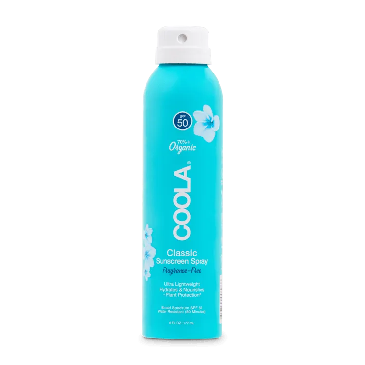 COOLA CLASSIC BODY SPF 50 FRAGRANCE FREE SUNSCREEN SPRAY