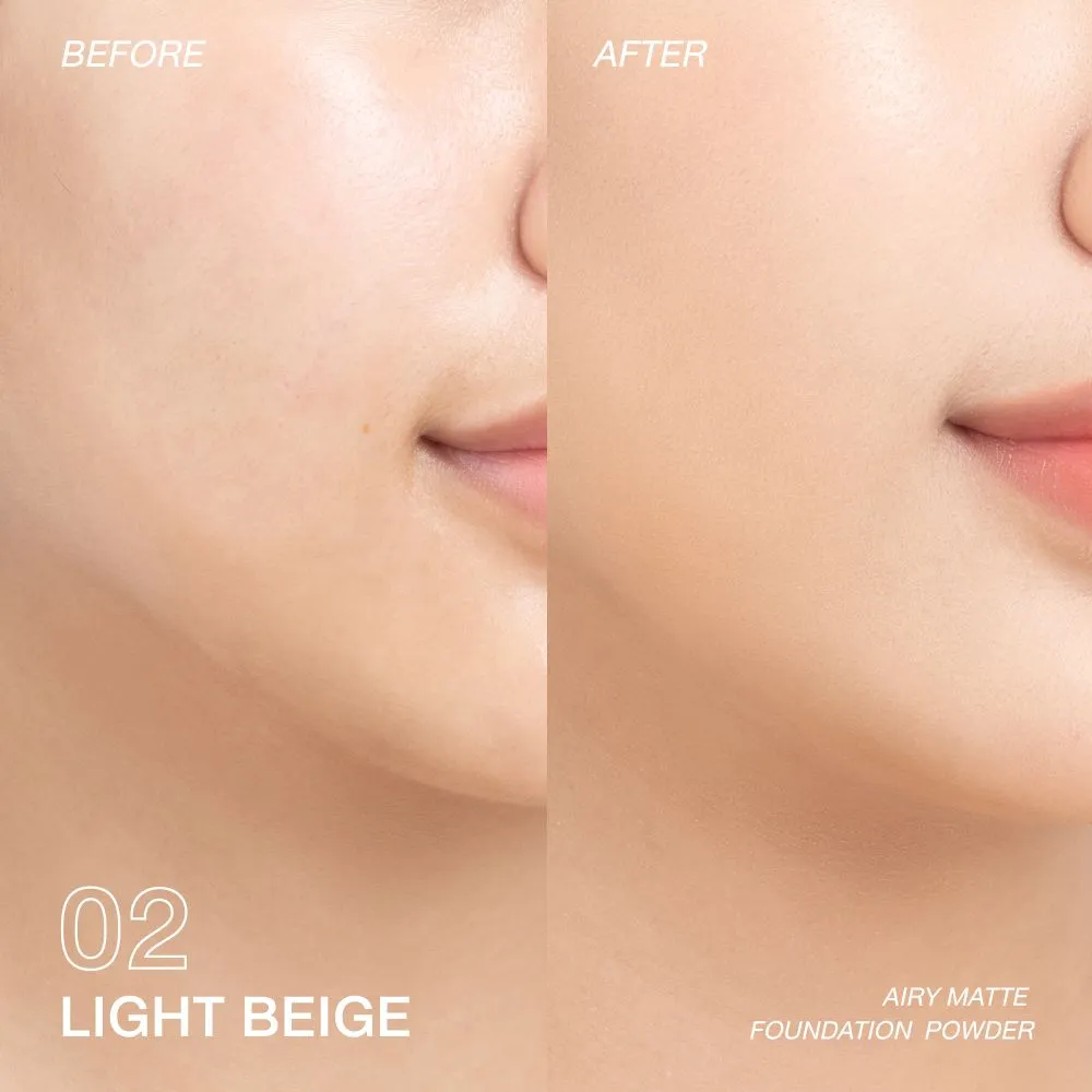 Cute Press 1-2 Beautiful Airy Matte Foundation Powder SPF 30 PA    13g 02 Light Beige (Thai)