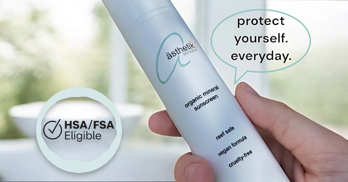 FSA HSA Eligible organic tinted mineral reef-safe sunscreen SPF 50 | 3.9oz