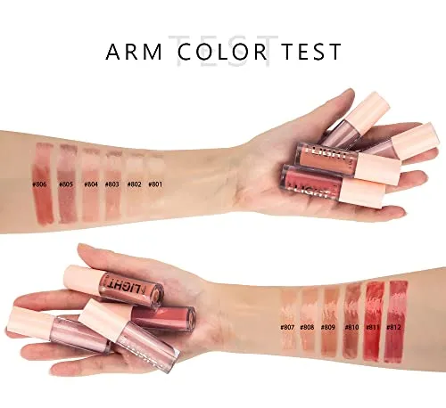 HANDAIYAN LIP GLOSS FOR WOMEN - 6 Shades of Nude Lip Gloss Lip Plumping LipGloss Lip Oil Transparent Clear Moisturizing Liquid Lipstick for Women and Girls (GLOSS A B)