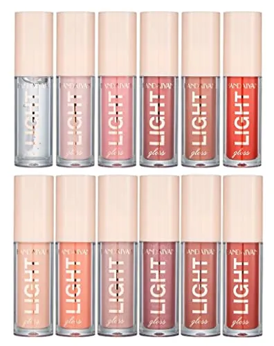 HANDAIYAN LIP GLOSS FOR WOMEN - 6 Shades of Nude Lip Gloss Lip Plumping LipGloss Lip Oil Transparent Clear Moisturizing Liquid Lipstick for Women and Girls (GLOSS A B)