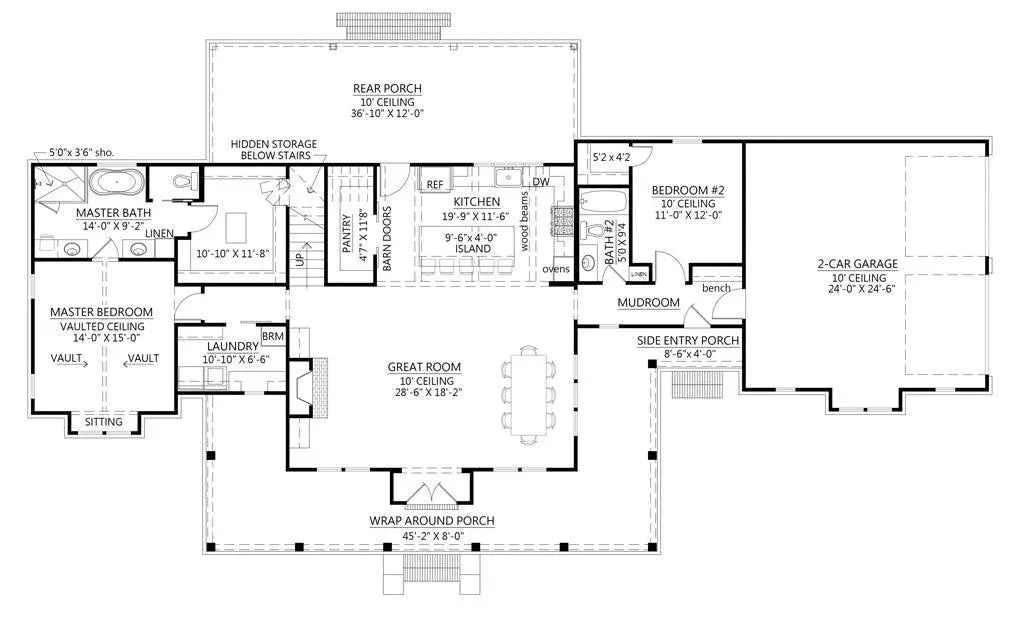 Inviting 4-Bedroom Home with Expansive Porches and Side-Load Garage