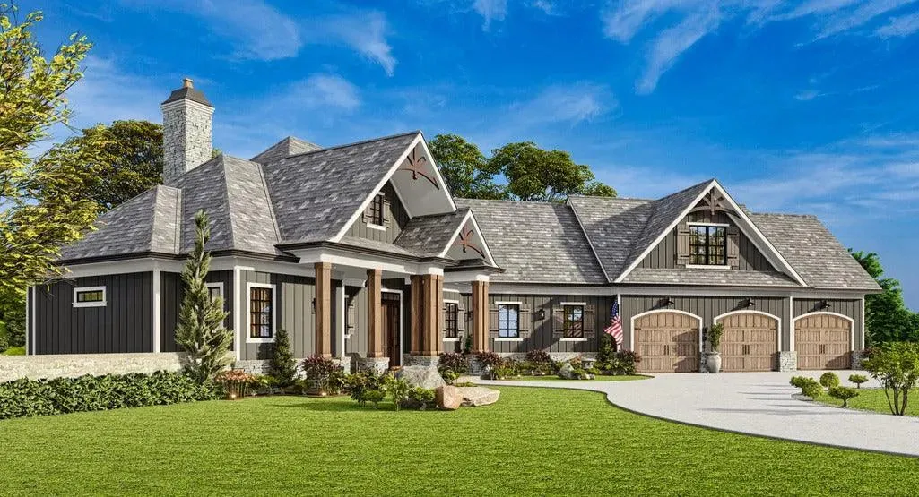 Inviting House Plan: 2,243 sq ft Family Home with Optional Bonus Room