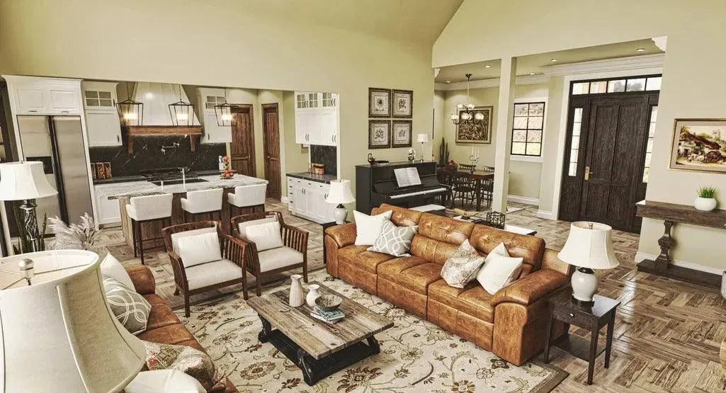 Inviting House Plan: 2,243 sq ft Family Home with Optional Bonus Room
