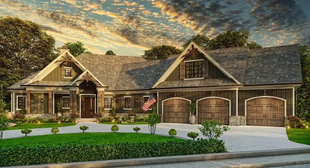 Inviting House Plan: 2,243 sq ft Family Home with Optional Bonus Room