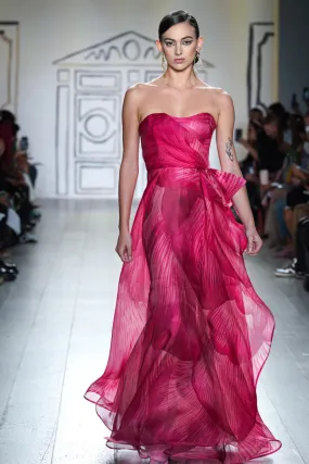 Kevan Hall Silk Bustier Gown