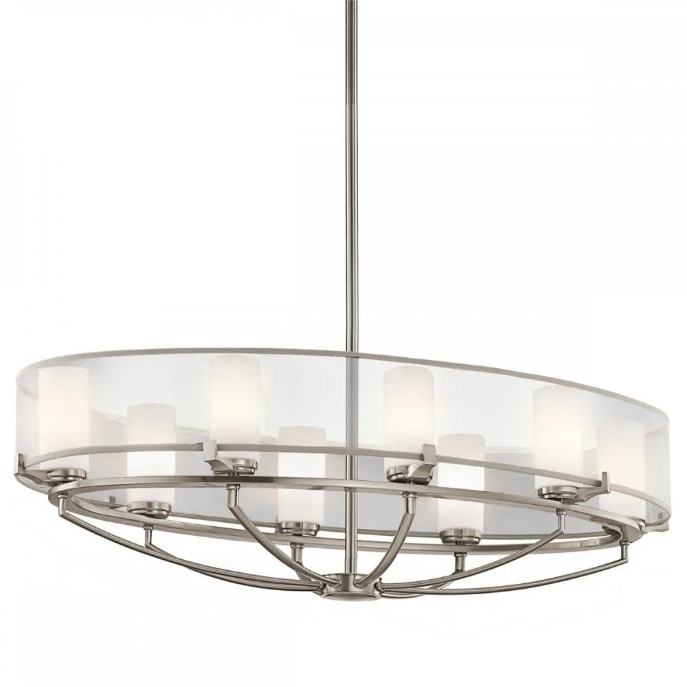 Kichler KL/SALDANA8 Saldana 8 Light Oval Chandelier Classic Pewter