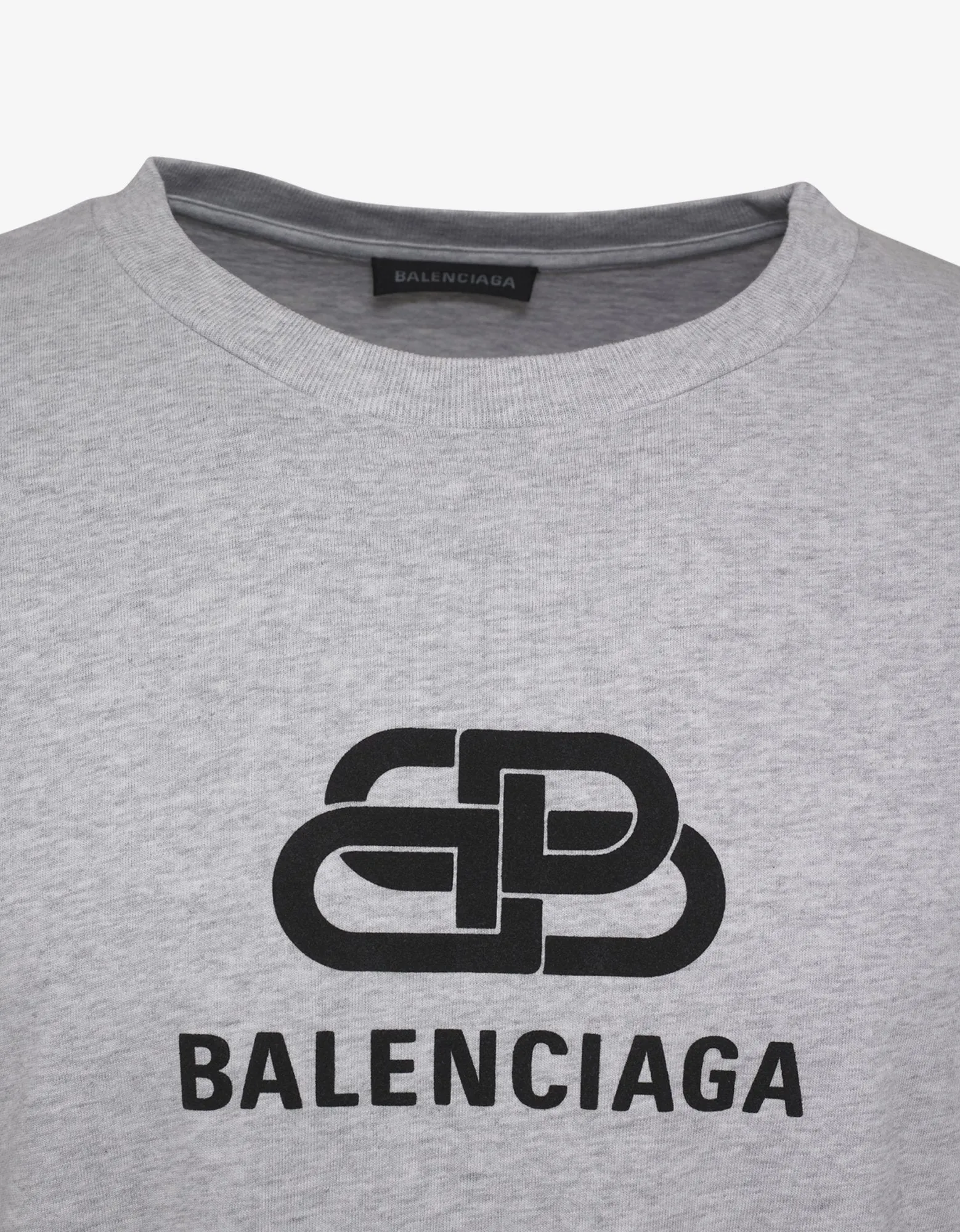 Light Grey BB Logo Print Oversized T-Shirt -