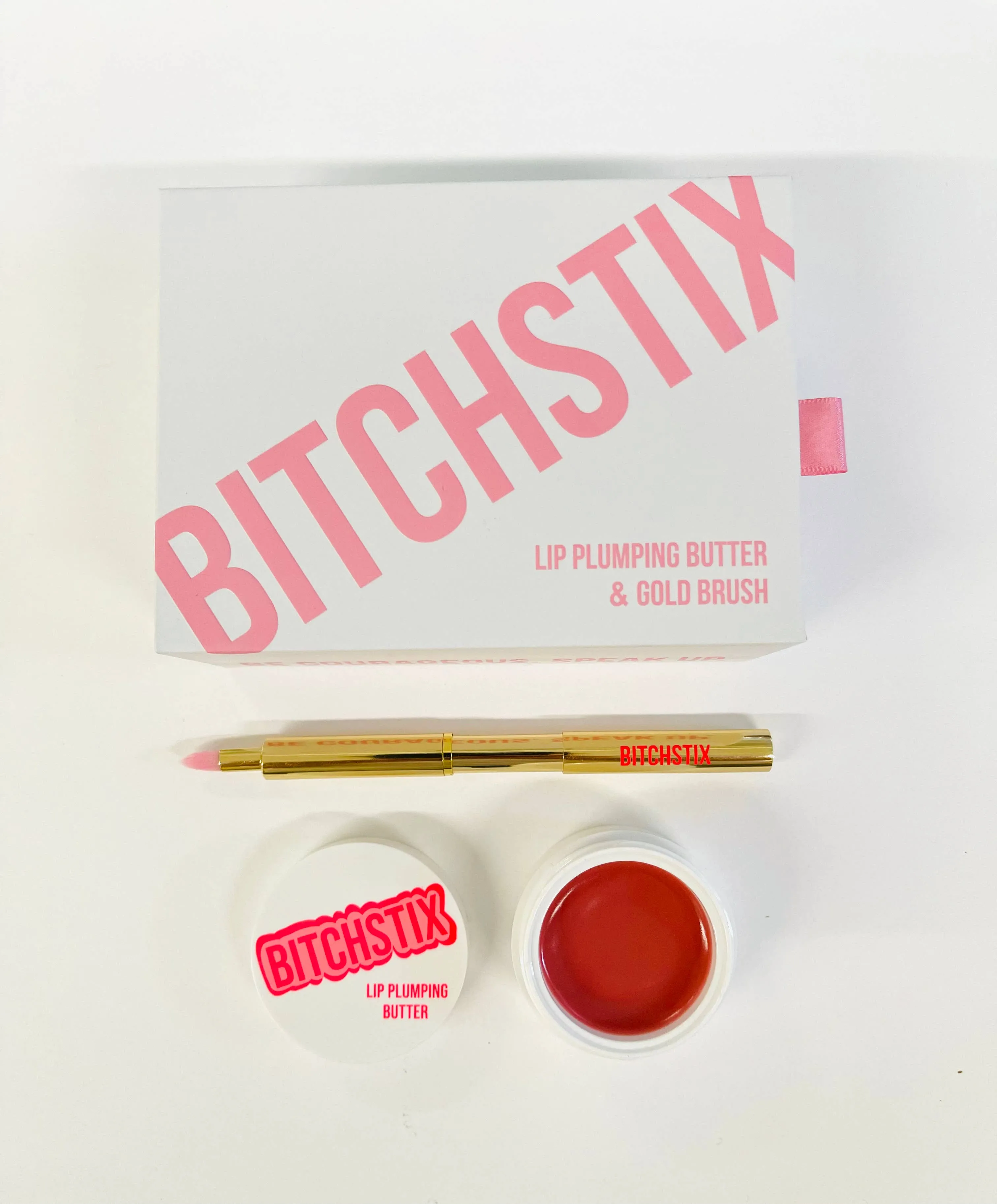 Lip Plumper and Gold Lip Brush Set