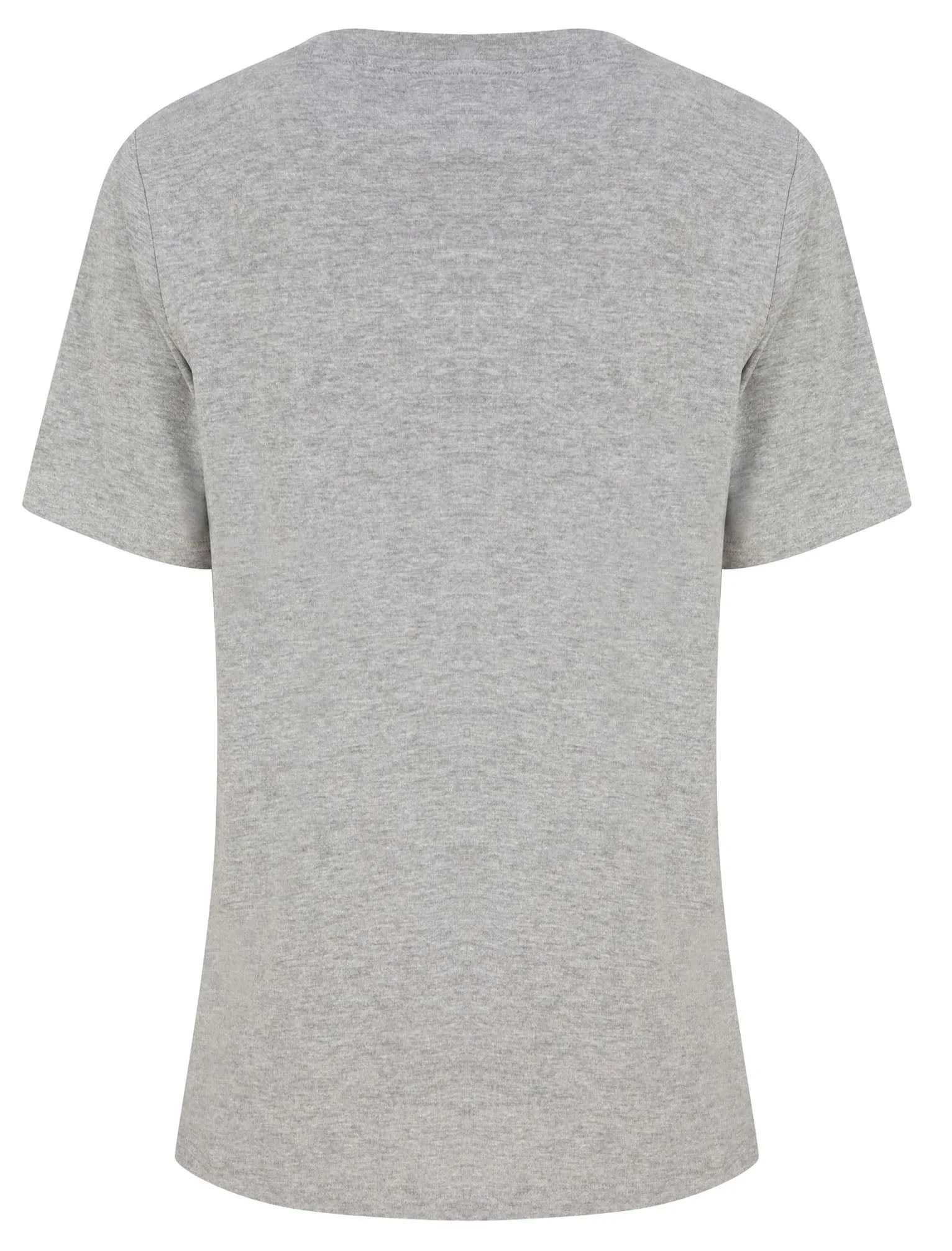 LTD LA Motif Cotton T-Shirt With Pearl Embellishments in Light Grey Marl - Weekend Vibes