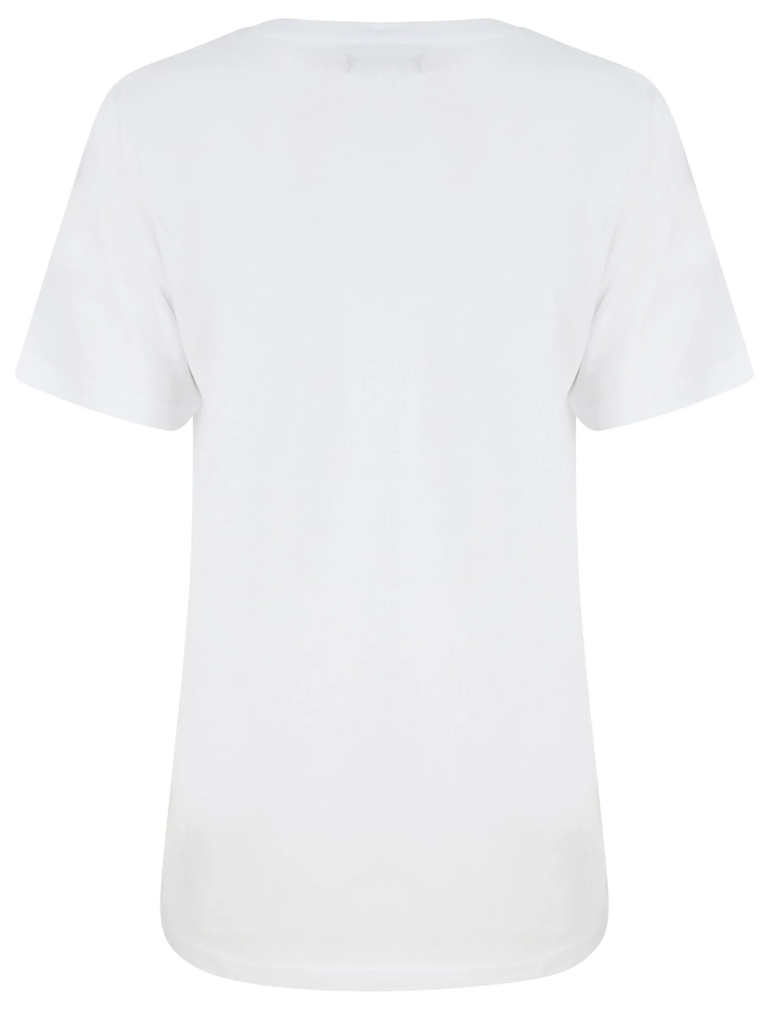 LTD LA Motif Cotton T-Shirt With Pearl Embellishments in Optic White - Weekend Vibes