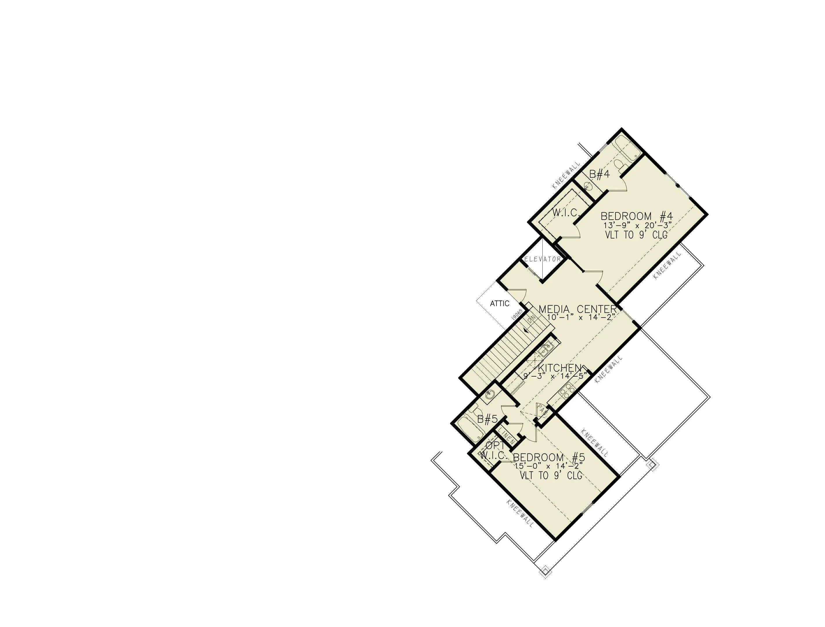 Luxurious 5-Bedroom Home Plan with Expansive Basement and Storage