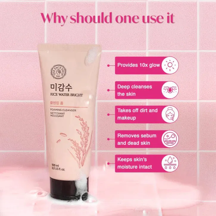 Rice Water Bright Facial Foaming Cleanser 150ml