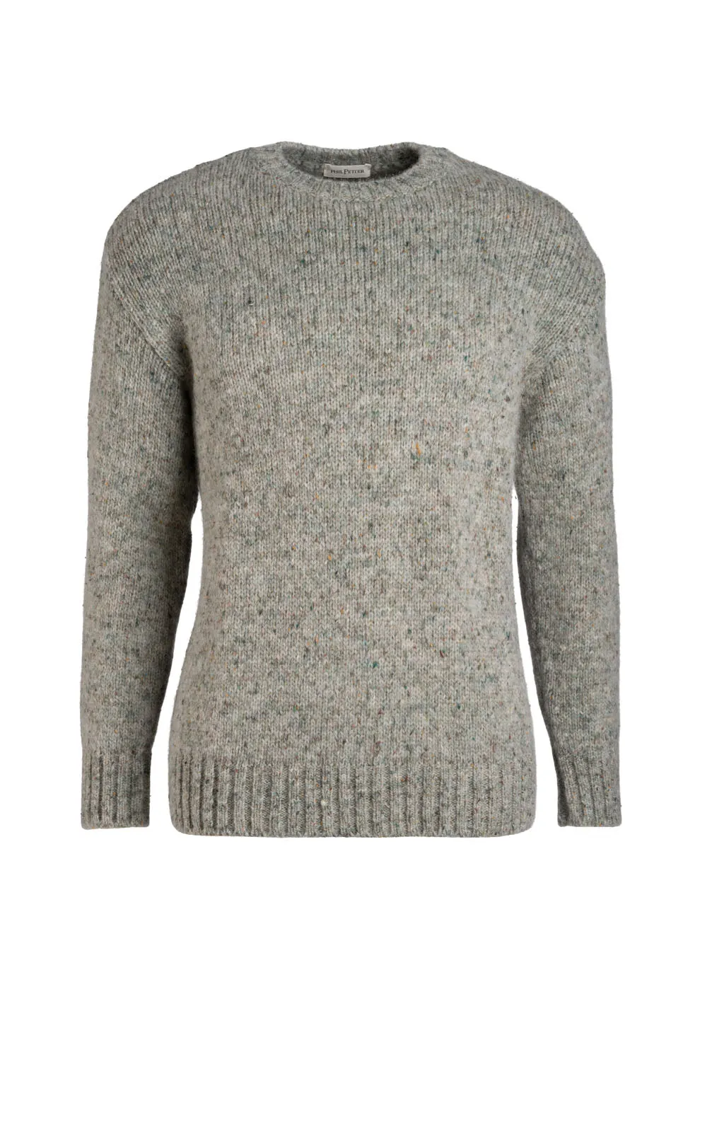 Round neck sweater made of alpaca wool mix, relaxed fit