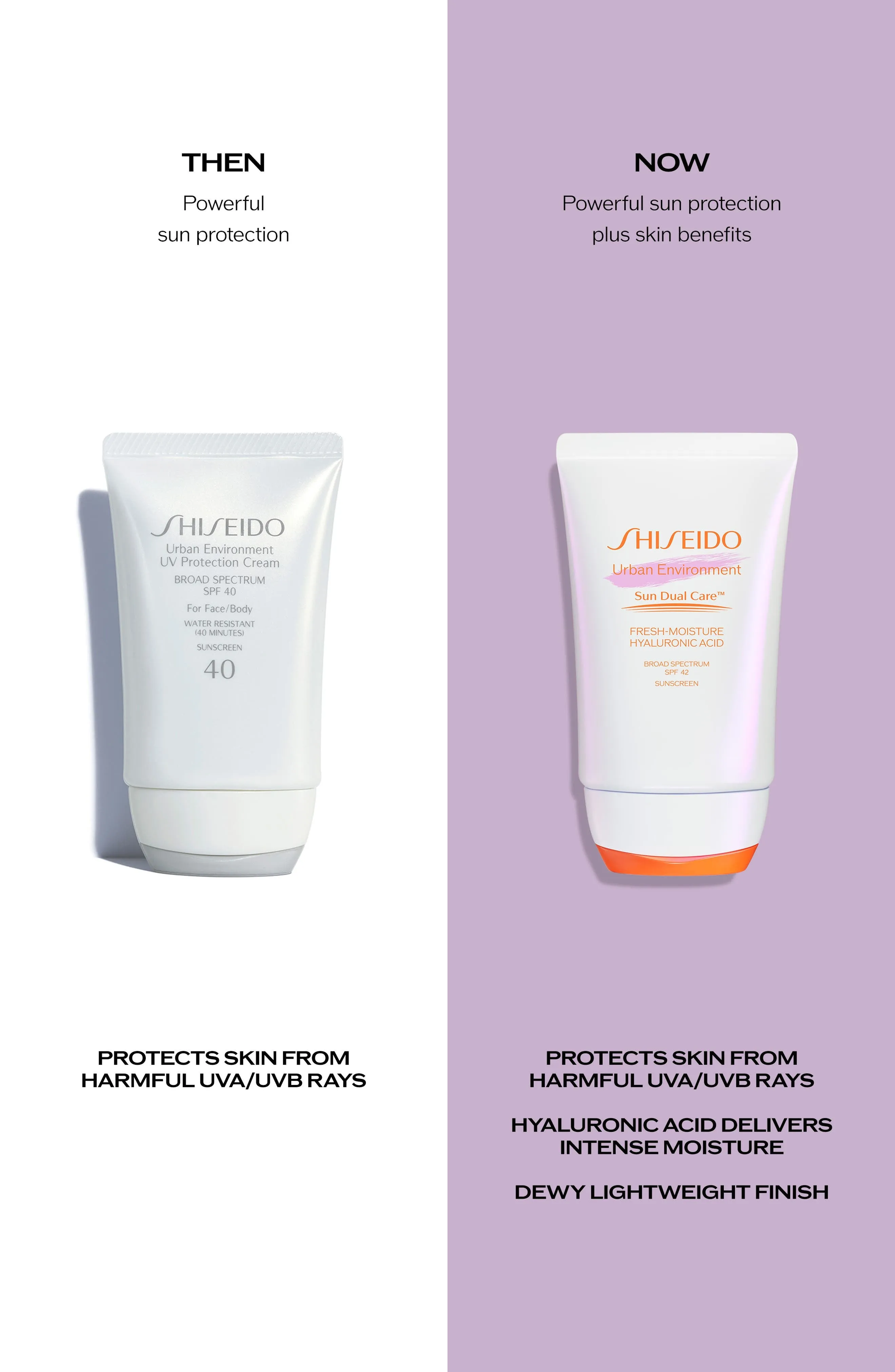 Shiseido Urban Environment Sun Dual Care Fresh-Moisture Hyaluronic Acid SPF 42, 50mL