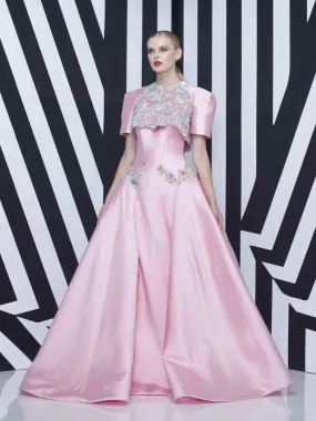 Silky Blush Evening Gown