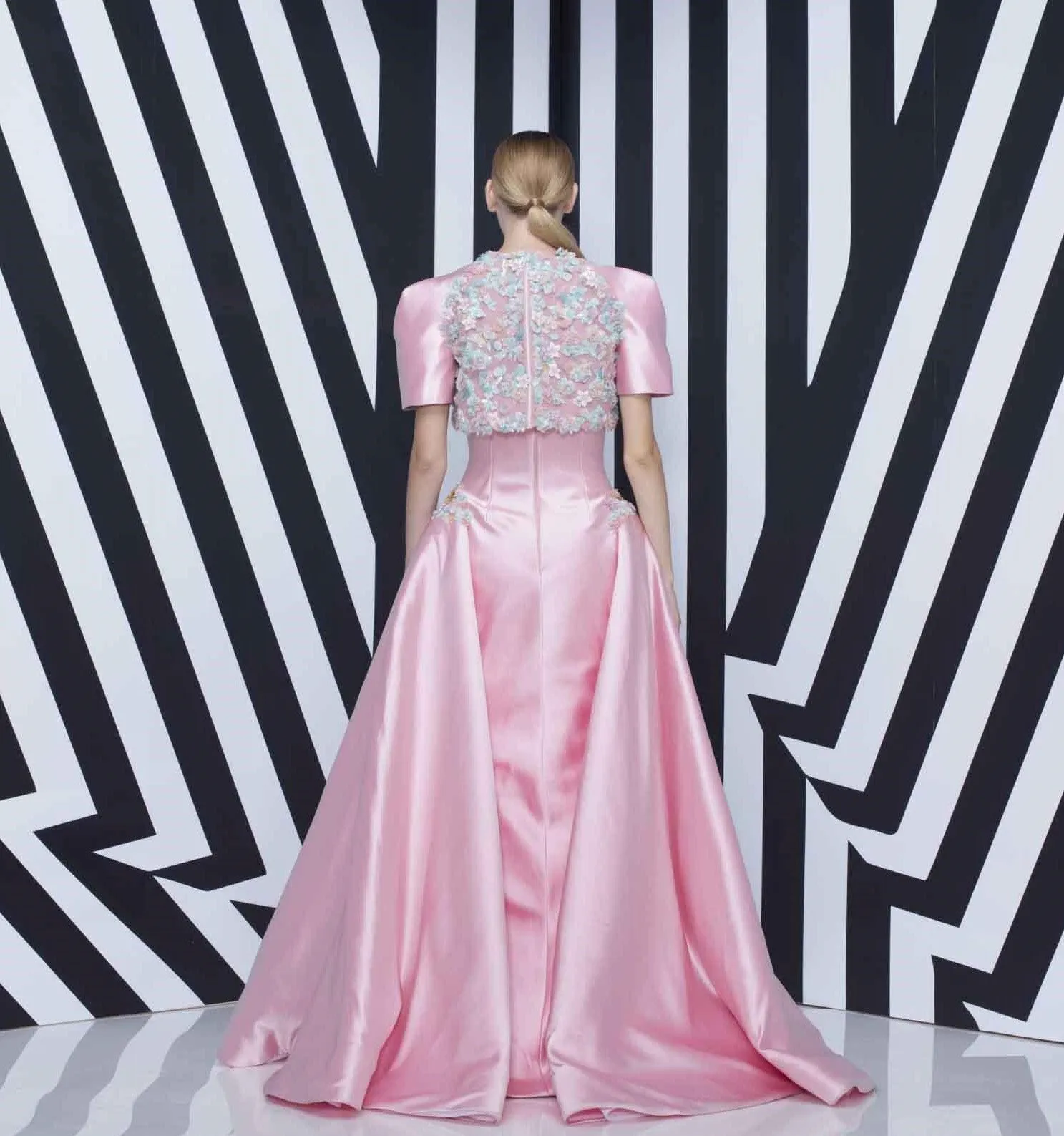 Silky Blush Evening Gown