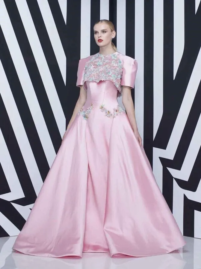 Silky Blush Evening Gown