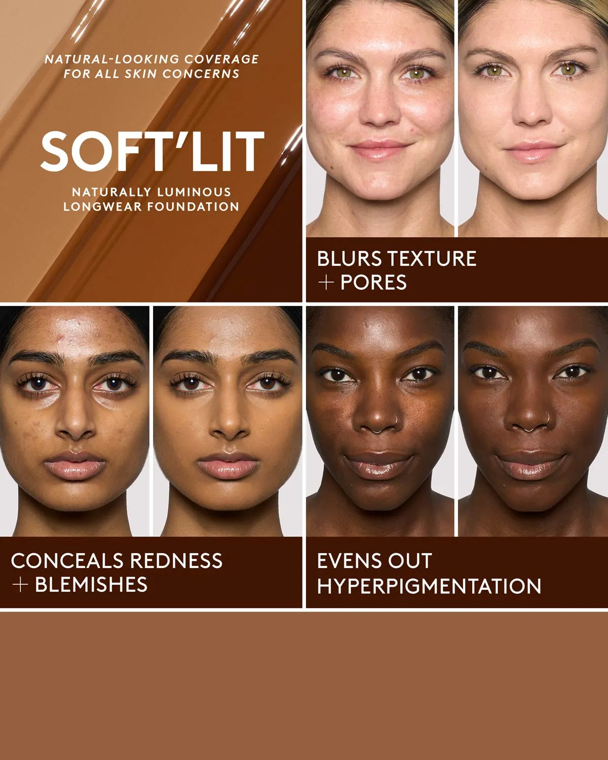 Soft'lit Naturally Luminous Longwear Foundation — 225