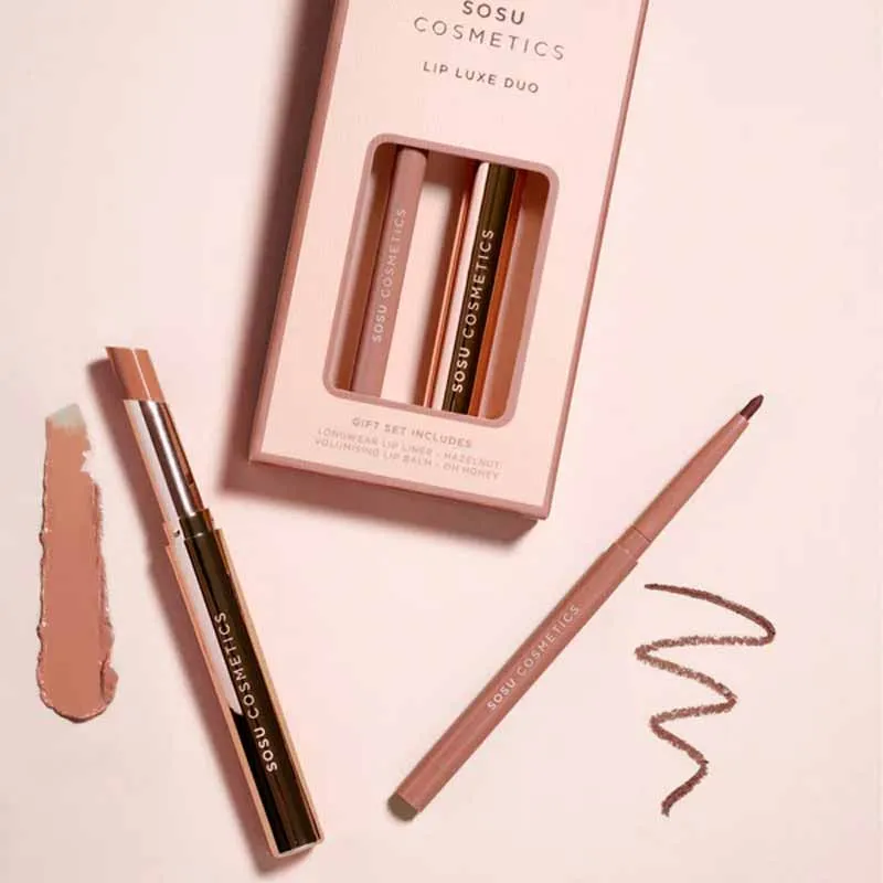 SOSU Cosmetics Lip Luxe Duo Gift Set - Hazelnut & Oh Honey Discontinued